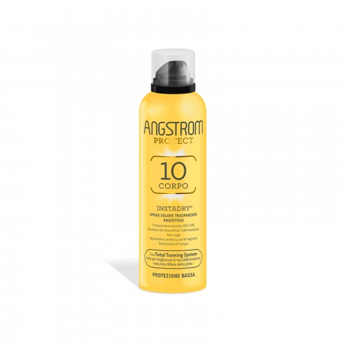 SPRAY SOLARE ANGSTROM CORPO SPF 10 TRASPARENTE PROTETTIVO INSTADRY PROTEZIONE BASSA 150 ml - 8987 SPRAY SOLARE ANGSTROM CORPO SPF 10 TRASPARENTE PROTETTIVO INSTADRY PROTEZIONE BASSA 150 ml - 8987